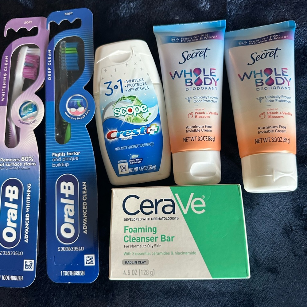Women’s Bundle Secret & Crest Scope Toothpaste & CeraVe Foaming Bundle #F